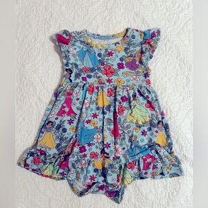 NWOT 12-18 month Posh Peanut Bamboo Disney Princess twirl dress with bodysuit.